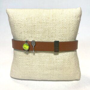 Tennis Leather Charm Bracelet by Keep Collective - NWOT